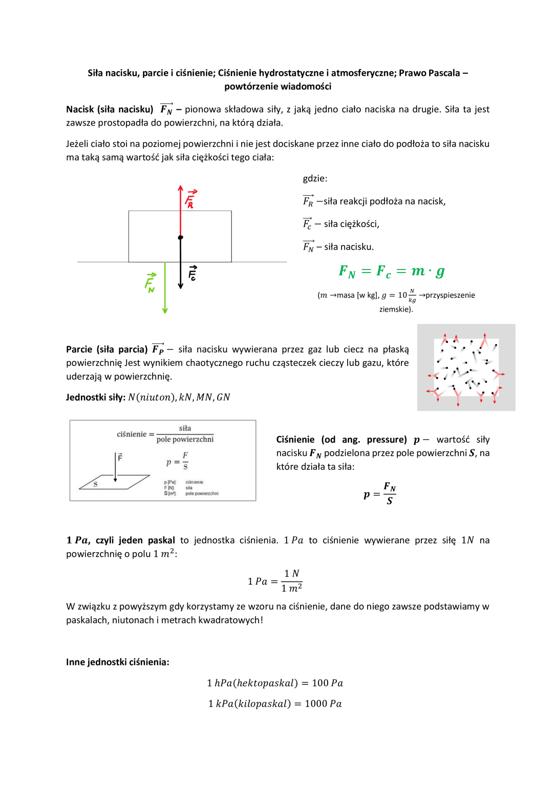 Hydrostatyka i aerostatyka – powtórzenie wiadomości dla klas 7 💦💨 DM Fizyka