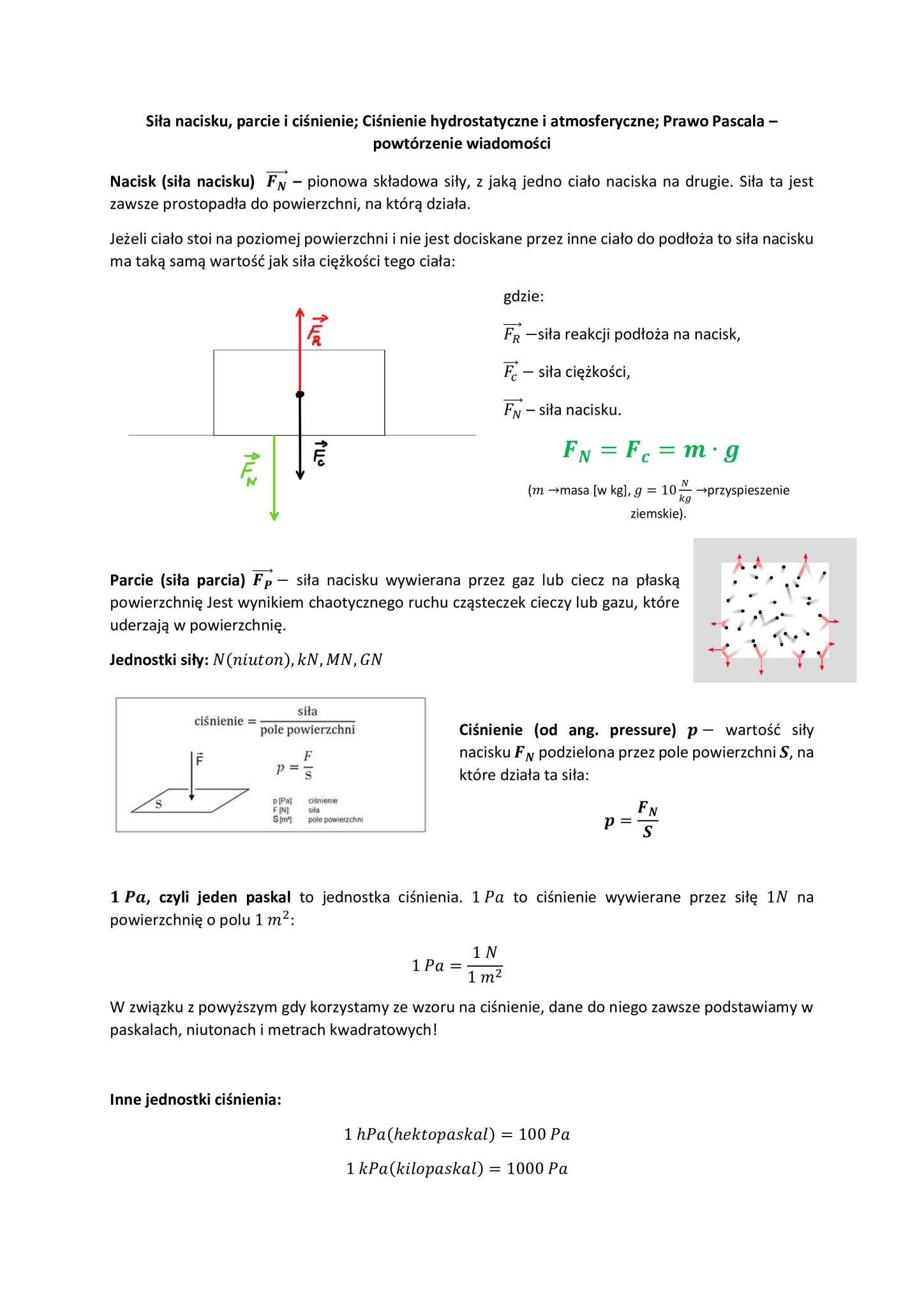 Hydrostatyka i aerostatyka – powtórzenie wiadomości dla klas 7 💦💨 DM Fizyka